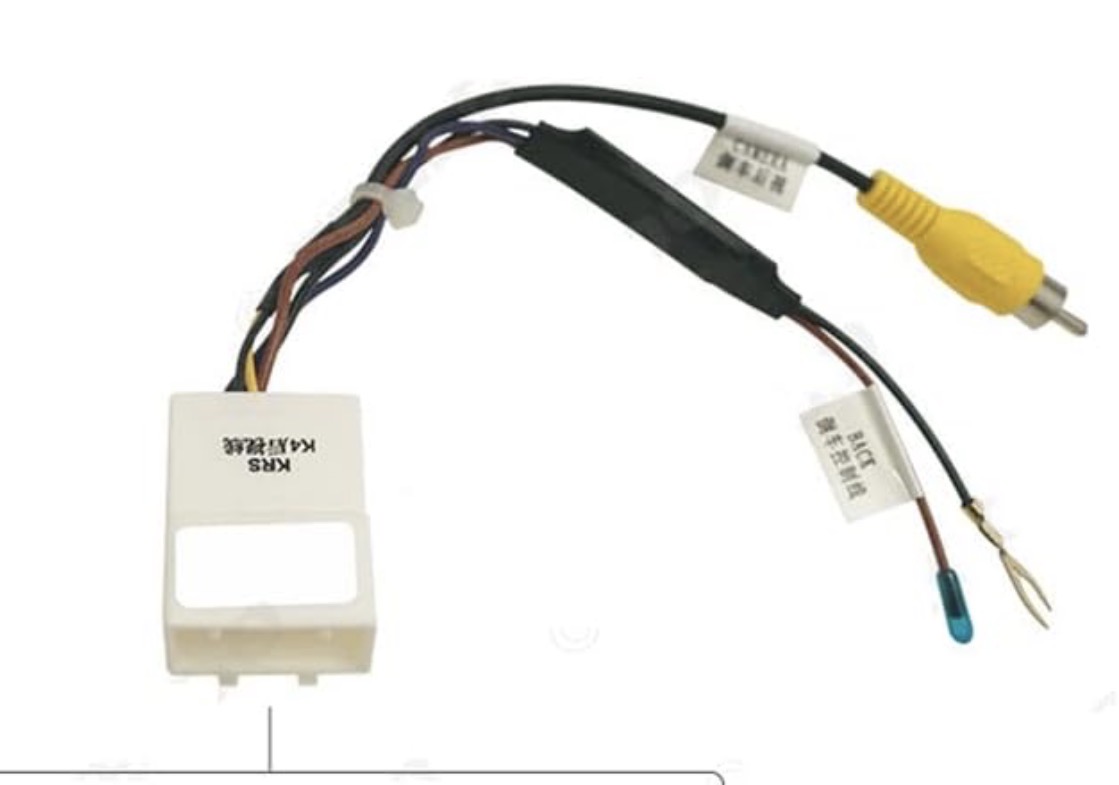The 16-pin adapter to RCA video.